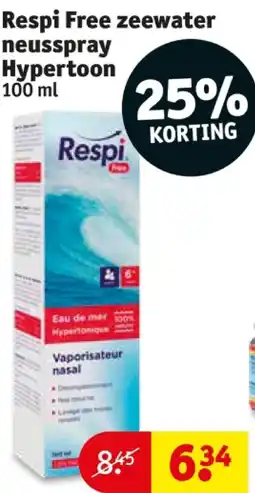 Kruidvat Respi Free zeewater Tiger Balm neusspray Hypertoon aanbieding