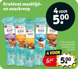 Kruidvat 4 x maaltijdreep Double Choco 58 gram aanbieding