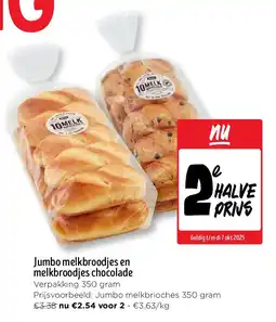 Jumbo Jumbo melkbroodjes en melkbroodjes chocolade aanbieding