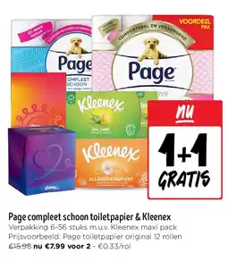 Jumbo Page compleet schoon toiletpapier & Kleenex aanbieding