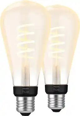 Coolblue Philips Hue Filament White Ambiance Edison XL 2-pack aanbieding
