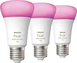Coolblue Philips Hue White and Color E27 1100lm Lot de 3 aanbieding