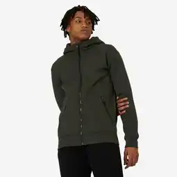 Decathlon Capuchonvest voor fitness heren donkergroen aanbieding