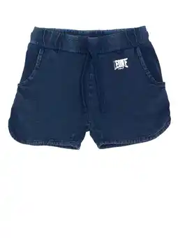 Decathlon Leone Blauwe katoenen short voor meisjes aanbieding