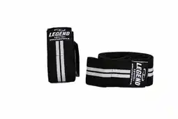 Decathlon Knee Wraps Heren/Dames Zwart-Wit 180CM aanbieding
