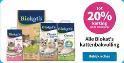 Plein.nl Alle Biokat's kattenbakvulling aanbieding
