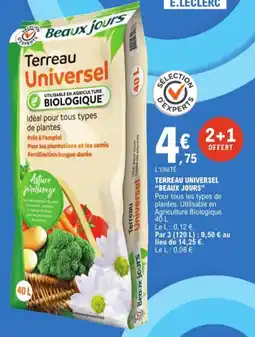 E.Leclerc Terreau Universel Beaux Jours aanbieding