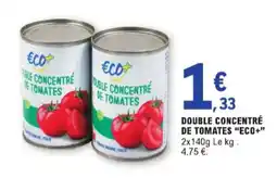 E.Leclerc Double Concentré De Tomates Eco+ aanbieding