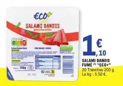 E.Leclerc Salami Danois Fumé Eco+ aanbieding
