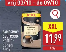 ALDI Barissimo espresso koffiebonen aanbieding