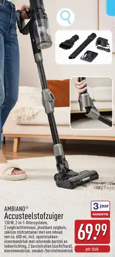 ALDI Ambiano accusteelstofzuiger aanbieding