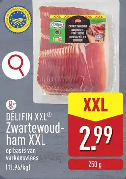 ALDI Délifin zwartewoudham xxl aanbieding