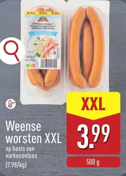 ALDI Weense worsten XXL aanbieding
