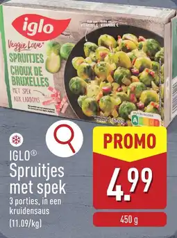 ALDI Iglo Spruitjes met spek aanbieding