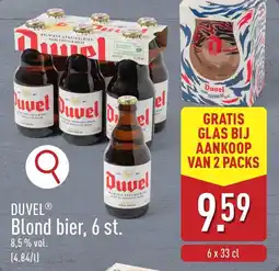 ALDI Duvel blond bier 8,5% vol. aanbieding