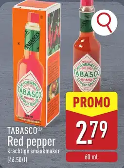 ALDI Tabasco red pepper aanbieding