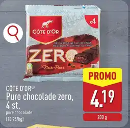 ALDI Côte D'Or Pure Chocolade Zero aanbieding