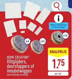 ALDI Home creation Viltglijders, deurstoppers of meubelwiggen aanbieding