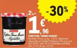 E.Leclerc Confiture Bonne Maman Myrtilles aanbieding