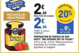 E.Leclerc Préparation De Fraises Du sudquest Nos Régions Ont Du Talent aanbieding