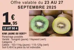 E.Leclerc Kiwi Jaune Ou Vert aanbieding