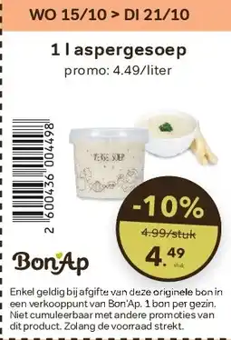 Bon Ap 1 l aspergesoep aanbieding