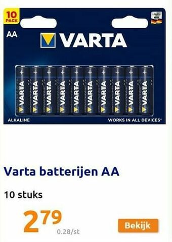Action Varta batterijen aa aanbieding