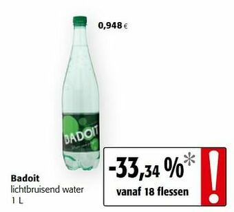 Colruyt Badoit lichtbruisend water aanbieding