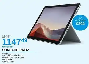 EHBO PC Microsoft surface pro7 puv-00003 aanbieding