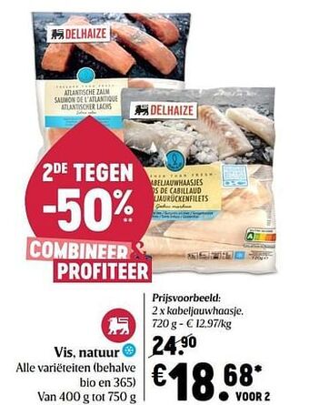 Delhaize Kabeljauwhaasje aanbieding