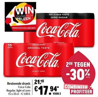 Delhaize Bruisende drank coca-cola aanbieding