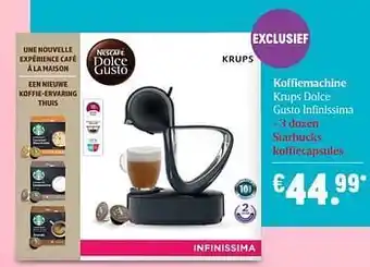 Delhaize Koffiemachine krups dolce gusto infinissima aanbieding