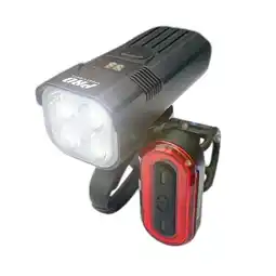 Decathlon Fietsverlichting USB Oplaadbaar 1100 en 100 Lumen Koplamp en Achterlicht aanbieding