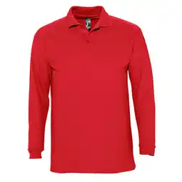 Decathlon Volwassen uniseks Winter II poloshirt met lange mouwen (Rood) aanbieding