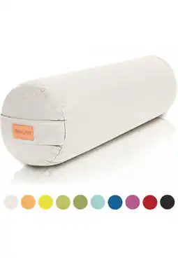 Decathlon Yoga Bolster - Zandkleur - 65 x 20 cm - Yoga kussen - Rond aanbieding