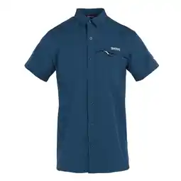 Decathlon Heren Packaway Reisshirt met korte mouwen (Maanlicht Denim) aanbieding