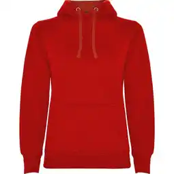 Decathlon Dames Urban Hooded Polycotton Sweatshirt (Rood) aanbieding