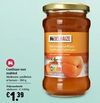 Confituur met maltitol abrikozen