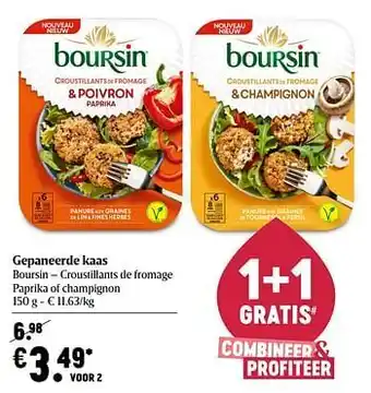 Delhaize Gepaneerde kaas boursin aanbieding