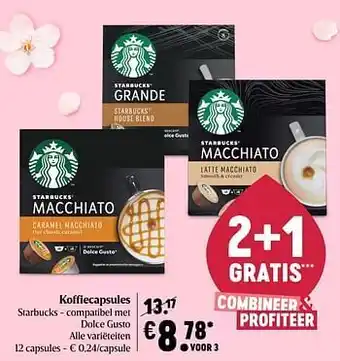 Delhaize Koffiecapsules starbucks aanbieding