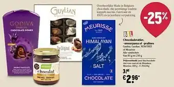Delhaize Pure biochocolade met roze zout uit de himalaya, meurisse aanbieding