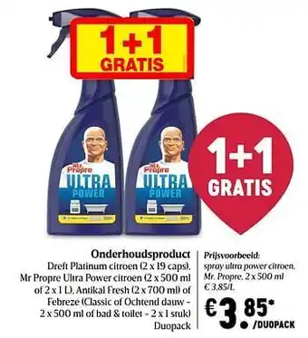 Delhaize Spray ultra power citroen mr. propre aanbieding