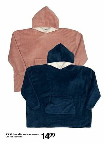 Zeeman Xxxl hoodie volwassenen aanbieding