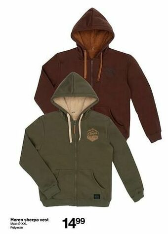 Zeeman Heren sherpa vest aanbieding