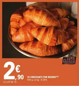 E.Leclerc 10 Croissants pur Beurre aanbieding