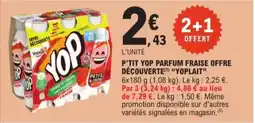 E.Leclerc P'tit yop parfum fraise offre découverte Yoplait aanbieding