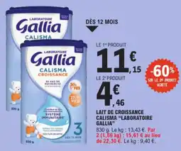 E.Leclerc Lait De Croissance Calisma Laboratoire Gallia aanbieding