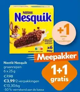 OKay Nestlé Nesquik graanrepen 6x 25 g aanbieding