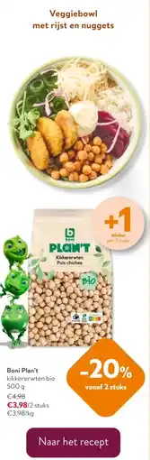 OKay Boni Plan't kikkererwten bio 500 g aanbieding