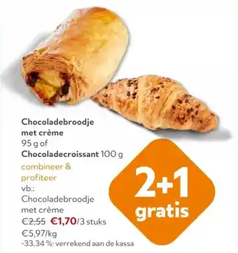 OKay Chocoladebroodje met crème aanbieding